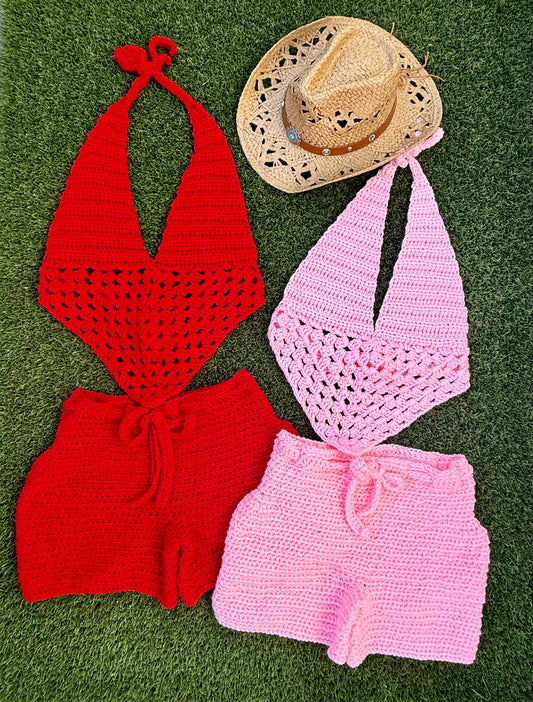 Western Bandana Top + Shorts Set