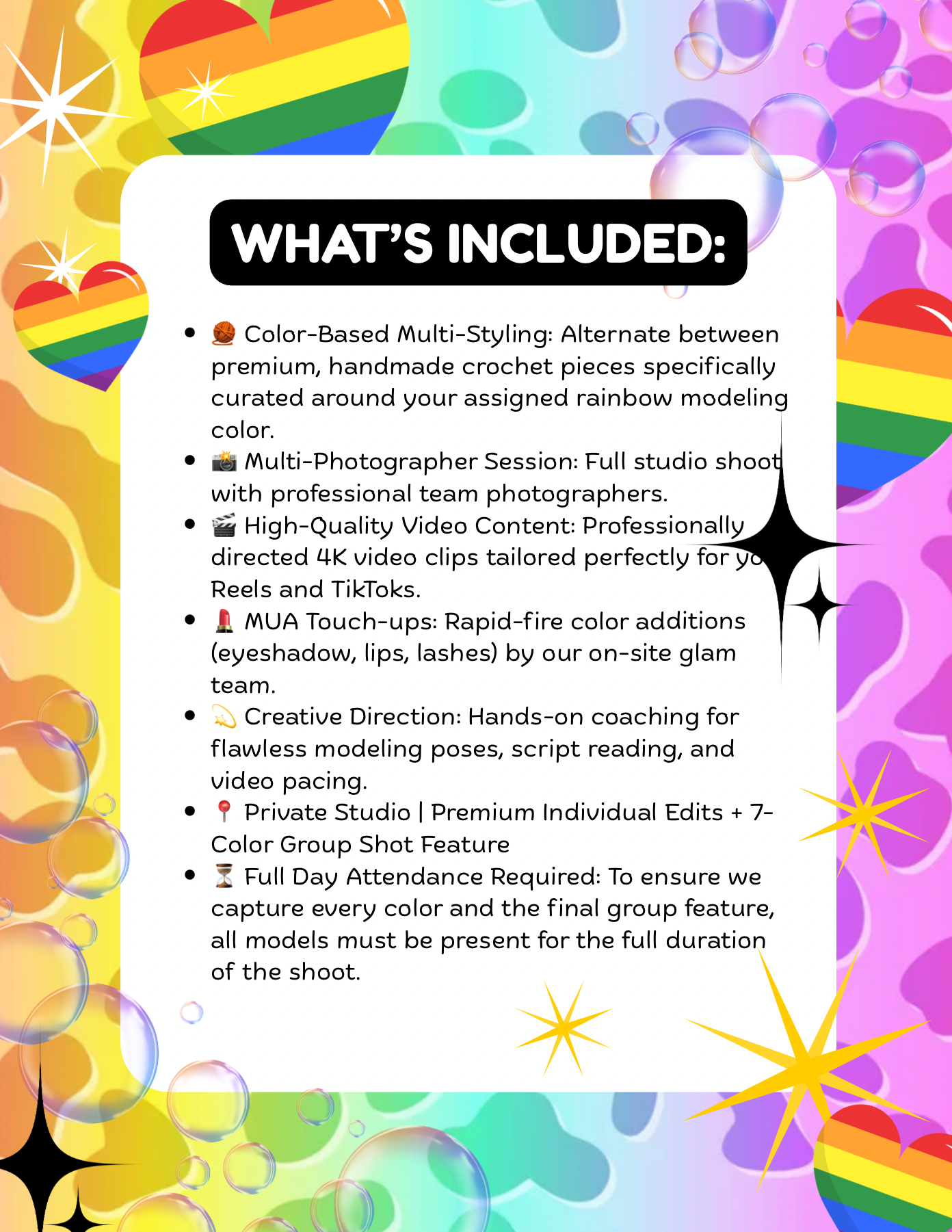 Rick’s Fashion Rainbow Content Day Registration – Sunday, June 28th